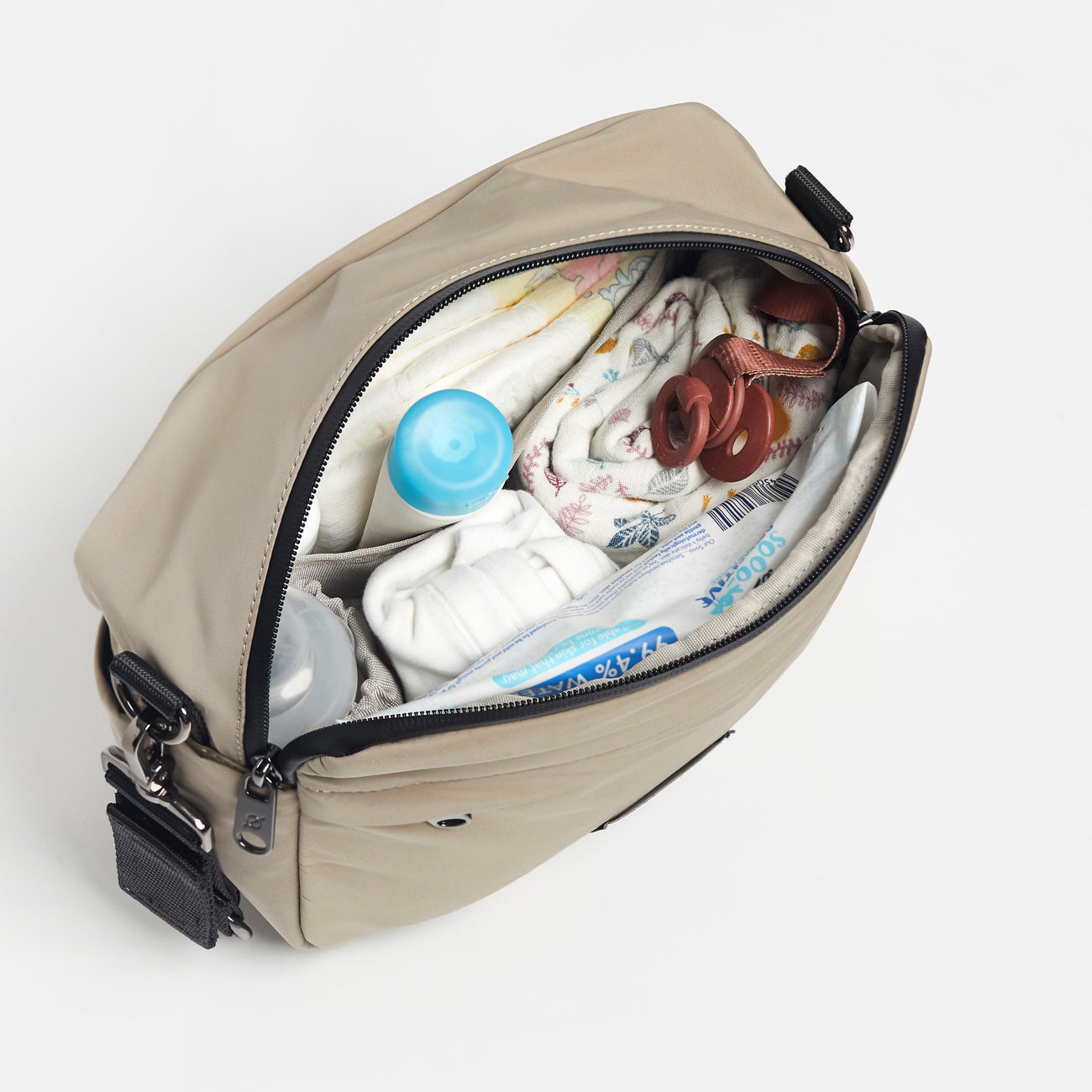 Frida Eco Stroller Organiser With Stroller Clips (Taupe)